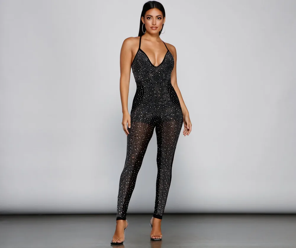 Windsor Sparkle And Shine Heat Stone Catsuit