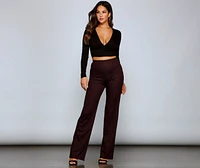 Preppy Chic High Waist Plaid Pants