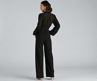 Stand Out Corset Chiffon Jumpsuit