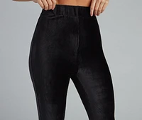 Trendy Luxe Velvet Flare Pants