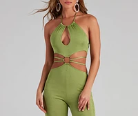 Sultry Talk O-Ring Strappy Jumpsuit