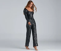 Set The Spark Sequin Jumpsuit