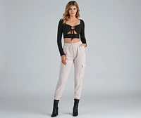 Ready To Chill Fleece Cargo Joggers