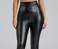 High Waist Faux Leather Leggings