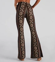 Festive Medallion Flare Pants
