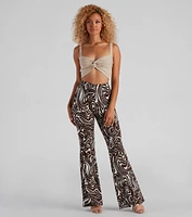 So Wild Zebra Flare Pants