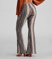 Bohemian Romance Floral Flared Pants
