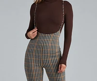 Perfectly Plaid Suspender Pants