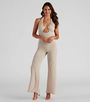Go With The Flow Halter Jumpsuit