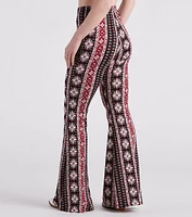 Here Comes The Sun Striped Flare Pants