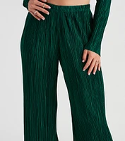 Dinner Date Satin Wide Leg Pants
