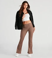 Casual Days Ribbed Knit Pants