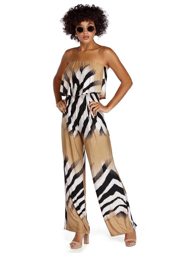 Disco Queen Striped Jumpsuit
