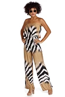 Disco Queen Striped Jumpsuit