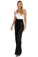 High Waist Striped Pants