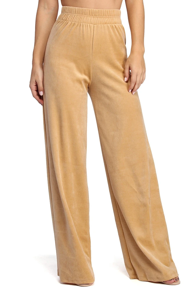 Velour Wide Leg Pants
