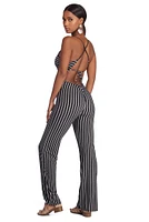 Sophisticated Stripes Jumpsuit