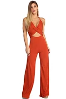 Trendy Twist Front Jumpsuit