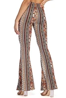 Boho Striped Flared Pants