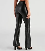 The Winner Faux Leather Flare Pants