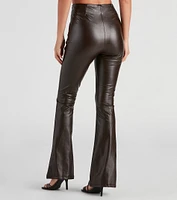 The Winner Faux Leather Flare Pants