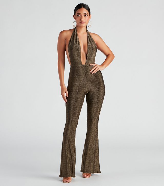 sleek and sultry halter jumpsuit