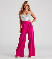 Chic Professional Wide-Leg Pants