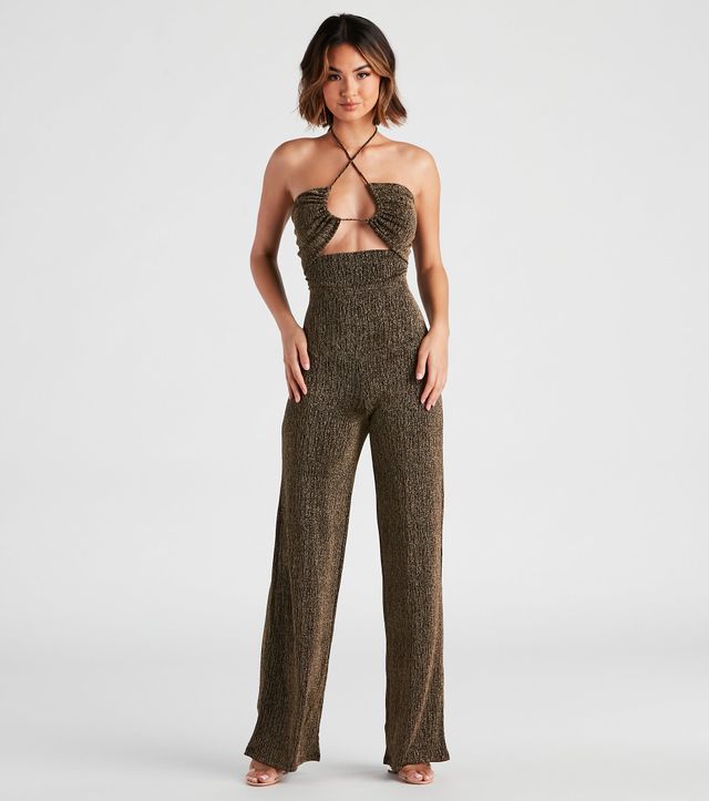 sleek and sultry halter jumpsuit