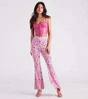 Dreamy Daze Swirl Print Flare Pants