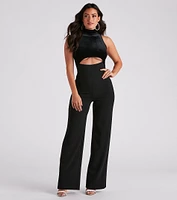 Chic Diva Velvet Cutout Jumpsuit