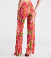 Tropical Destination High Waist Palazzo Pants