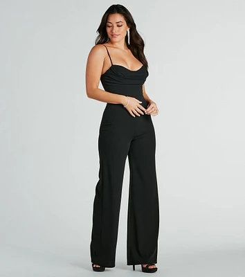 Effortless Moments Crepe Wide-Leg Jumpsuit
