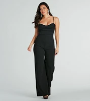 Effortless Moments Crepe Wide-Leg Jumpsuit