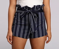 Paper Bag Pinstripe Shorts