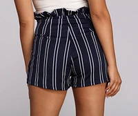 Paper Bag Pinstripe Shorts
