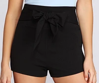 Tie Waist High Rise Shorts