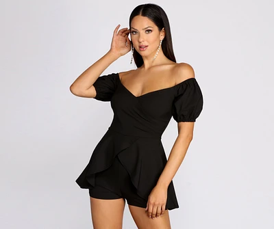 Wrapped Elegance High Low Romper