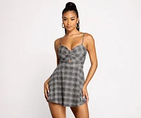 Trendy Twist of Plaid Romper