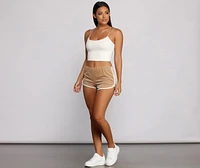 Trendy Vibe Velvet Shorts