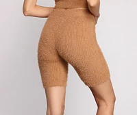 Eyelash Knit Biker Shorts