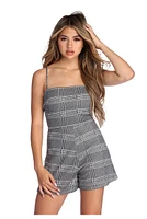 Stylish Plaid Tie Back Romper