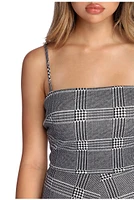 Stylish Plaid Tie Back Romper