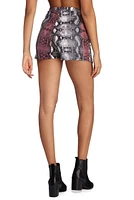 Second Skin Faux Snake Skort