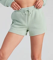 Basic High Waist Fleece Shorts