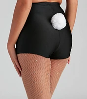 Sultry Look High Waist Nylon Hot Shorts