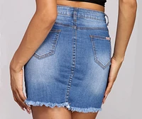 Fab And Frayed Denim Mini Skirt