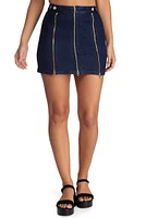 Zip With It Denim Skirt