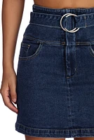 Chic And Cinched Denim Skirt