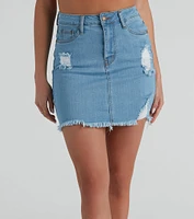 Ally High-Rise Denim Mini Skirt by Windsor