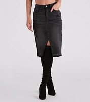 Ayla Midi Slit Skirt By Windsor Denim